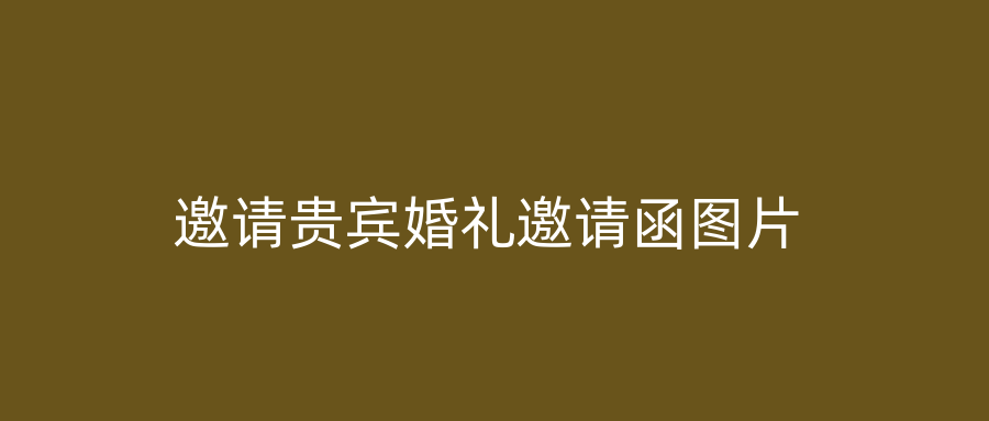 邀请贵宾婚礼邀请函图片